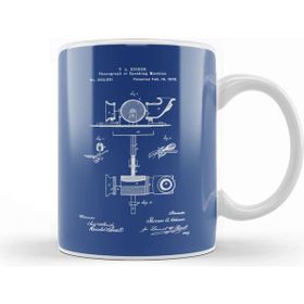 Baskı Dükkanı Phonograph Patent Blueprint Thomas Edison Kupa