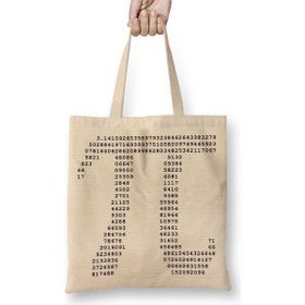 Baskı Dükkanı Pi Sayısı Matematik Özel Tasarım Bez Çanta