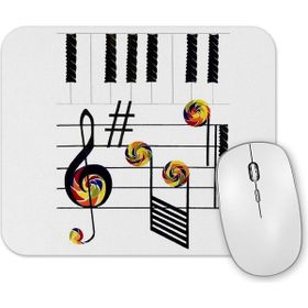 Baskı Dükkanı Piano Piyano Müzik Notaları Mouse Pad