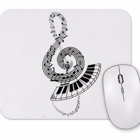 Baskı Dükkanı Piano Piyano Müzik Notaları Mouse Pad