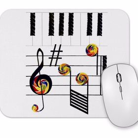 Baskı Dükkanı Piano Piyano Müzik Notaları Mouse Pad