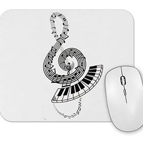 Baskı Dükkanı Piano Piyano Müzik Notaları Mouse Pad