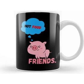 Baskı Dükkanı Pıgs are Frıends not Food Animal Rights Vegan Gift Kupa