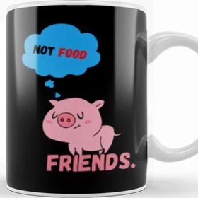 Baskı Dükkanı Pıgs are Frıends not Food Animal Rights Vegan Gift Kupa