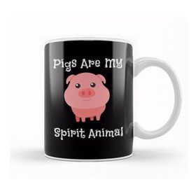 Baskı Dükkanı Pigs Are My Spirit Animal Cute Baby Pig Kupa