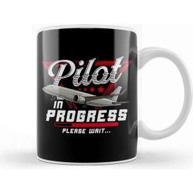 Baskı Dükkanı Pilot in Progress Please Wait Cute Future Airplane Kupa