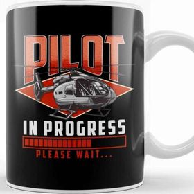 Baskı Dükkanı Pilot in Progress Please Wait Helicopter License Kupa