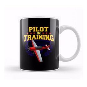 Baskı Dükkanı Pilot in Training Airplane Future Pilot Kupa