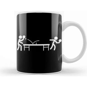 Baskı Dükkanı Ping Pong Table Tennis Stick Figures Pingpong Kupa
