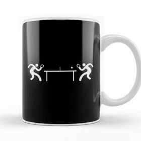Baskı Dükkanı Ping Pong Table Tennis Stick Figures Pingpong Kupa