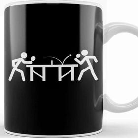 Baskı Dükkanı Ping Pong Table Tennis Stick Figures Player Kupa