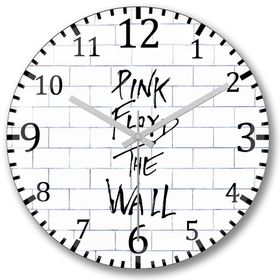 Baskı Dükkanı Pink Floyd The Wall Bombeli Gerçek Cam Duvar Saati