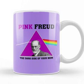 Baskı Dükkanı Pink Freud Dark Side of Your Mum Kupa