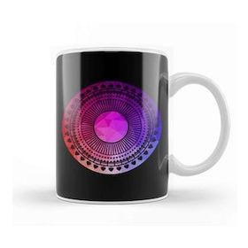 Baskı Dükkanı Pink Geometry Zen Mandala Kupa