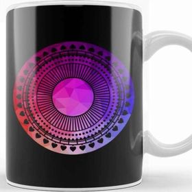 Baskı Dükkanı Pink Geometry Zen Mandala Kupa