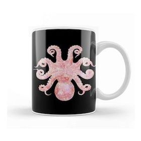 Baskı Dükkanı Pink Holographic Octopus Kupa