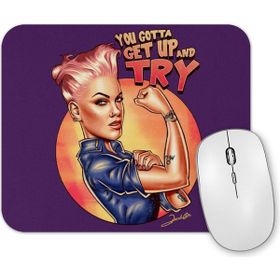 Baskı Dükkanı Pink Try Mouse Pad