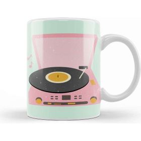 Baskı Dükkanı Pink Vintage Record Player 01 Kupa