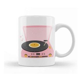 Baskı Dükkanı Pink Vintage Record Player Kupa