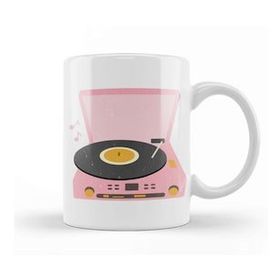 Baskı Dükkanı Pink Vintage Record Player Kupa