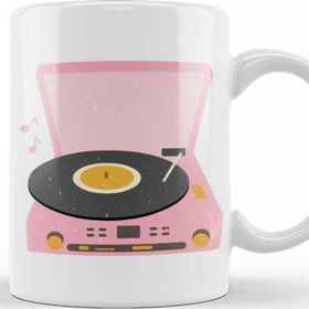 Baskı Dükkanı Pink Vintage Record Player Kupa
