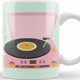 Baskı Dükkanı Pink Vintage Record Player Kupa