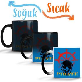 Baskı Dükkanı Piratas Korsanlar Sihirli Porselen Kupa