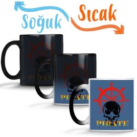 Baskı Dükkanı Piratas Korsanlar Sihirli Porselen Kupa