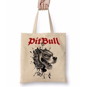 Baskı Dükkanı Pitbull Köpekleri Sevenlerin Pitbul Aşkı Bez Çanta