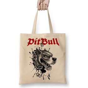 Baskı Dükkanı Pitbull Köpekleri Sevenlerin Pitbul Aşkı Bez Çanta