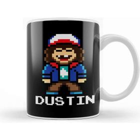 Baskı Dükkanı Pixel Dustin Stranger Things Kupa