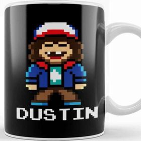Baskı Dükkanı Pixel Dustin Stranger Things Kupa