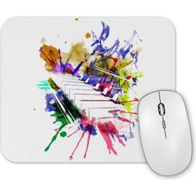 Baskı Dükkanı Piyano Müzik Renkli Müzik Notaları Mouse Pad