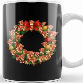 Baskı Dükkanı Pizza Multiface Christmas Wreath Kupa