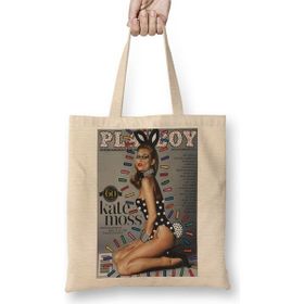 Baskı Dükkanı Play Boy Kate Moss Bez Çanta