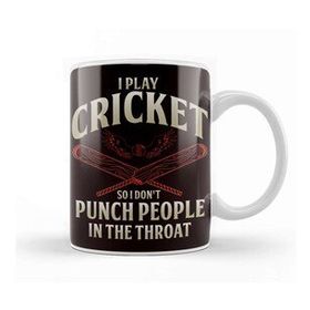 Baskı Dükkanı Play Cricket Dont Punch People Cricketer Team Coach Kupa