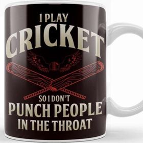 Baskı Dükkanı Play Cricket Dont Punch People Cricketer Team Coach Kupa