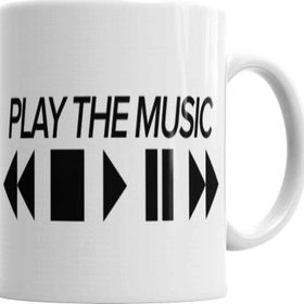 Baskı Dükkanı Play the Music Sihirli Porselen Kupa