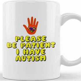 Baskı Dükkanı Please Be Patient I Have Autism White On Black 02 Porselen 330 ml Beyaz Kupa Bardak