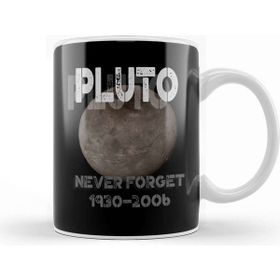 Baskı Dükkanı Pluto 1930 2006 Never Forget Dwarf Planet Pun Porselen 330 ml Beyaz Kupa Bardak