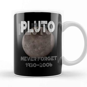 Baskı Dükkanı Pluto 1930 2006 Never Forget Dwarf Planet Pun Porselen 330 ml Beyaz Kupa Bardak