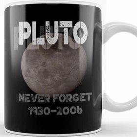 Baskı Dükkanı Pluto 1930 2006 Never Forget Dwarf Planet Pun Porselen 330 ml Beyaz Kupa Bardak