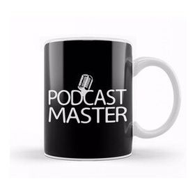 Baskı Dükkanı Podcast Master Podcasting Creator Host Porselen Beyaz Kupa Bardak