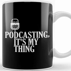 Baskı Dükkanı Podcasting, It S My Thing Funny Podcasters Porselen Beyaz Kupa Bardak