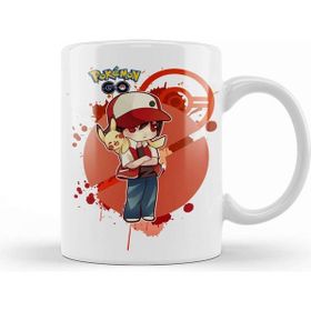 Baskı Dükkanı Pokemon Ash Asha Porselen Beyaz Kupa Bardak