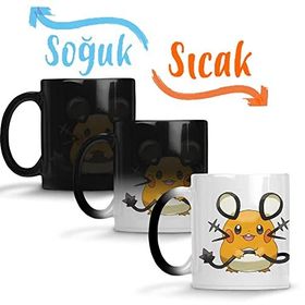 Baskı Dükkanı Pokemon Go Pikachu Dedenne Sihirli Porselen Kupa
