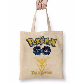 Baskı Dükkanı Pokemon Go Team Instinct Bez Çanta
