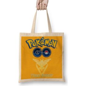 Baskı Dükkanı Pokemon Go Team Instinct Bez Çanta