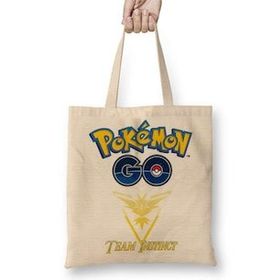 Baskı Dükkanı Pokemon Go Team Instinct Bez Çanta