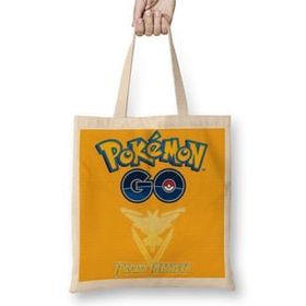 Baskı Dükkanı Pokemon Go Team Instinct Bez Çanta